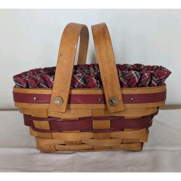Vintage Longaberger 1993 Bayberry Basket Christmas Collection With Liner - Picture 6 of 12